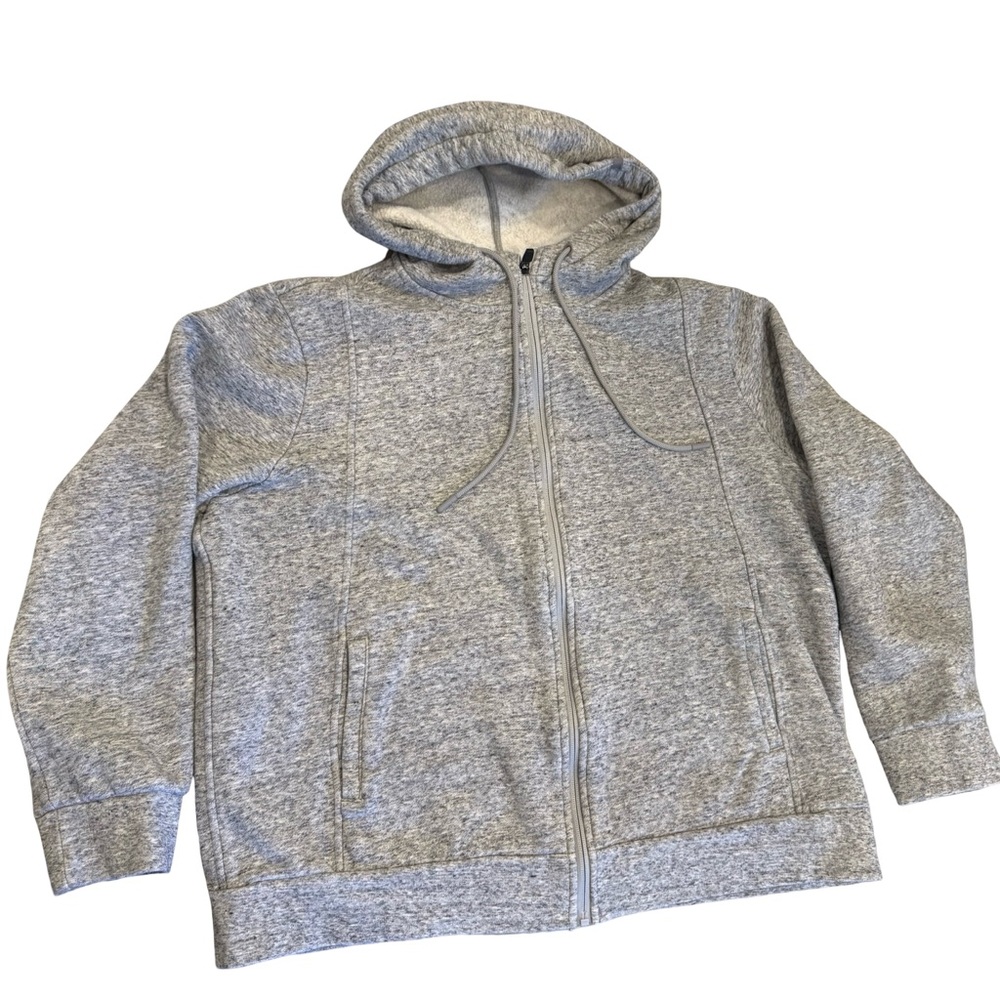 FIGS Full Zip Hoodie Jacket Heather Gray XL Fleece Lined Medical Athleisure